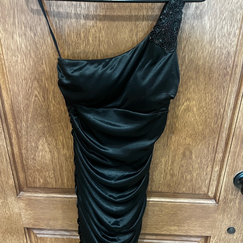 Ruby Rox Black One Shoulder Dress - Picture 2 of 8